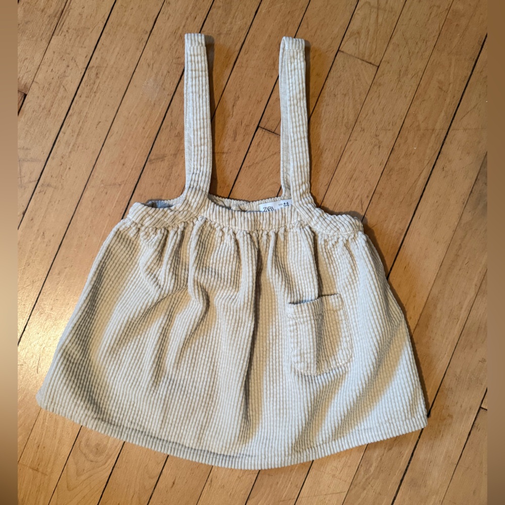 Kids Zara Cream Skirt with Straps
